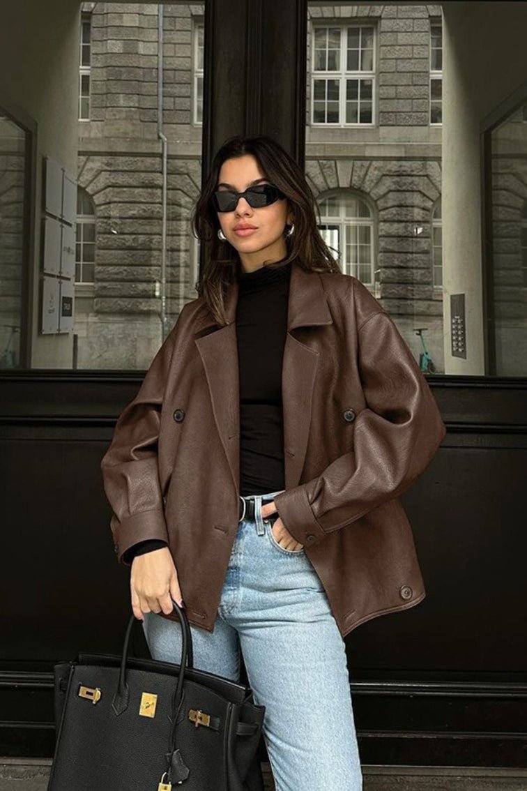 Women's Relaxed Button-Front Coat with Hood - photo 1