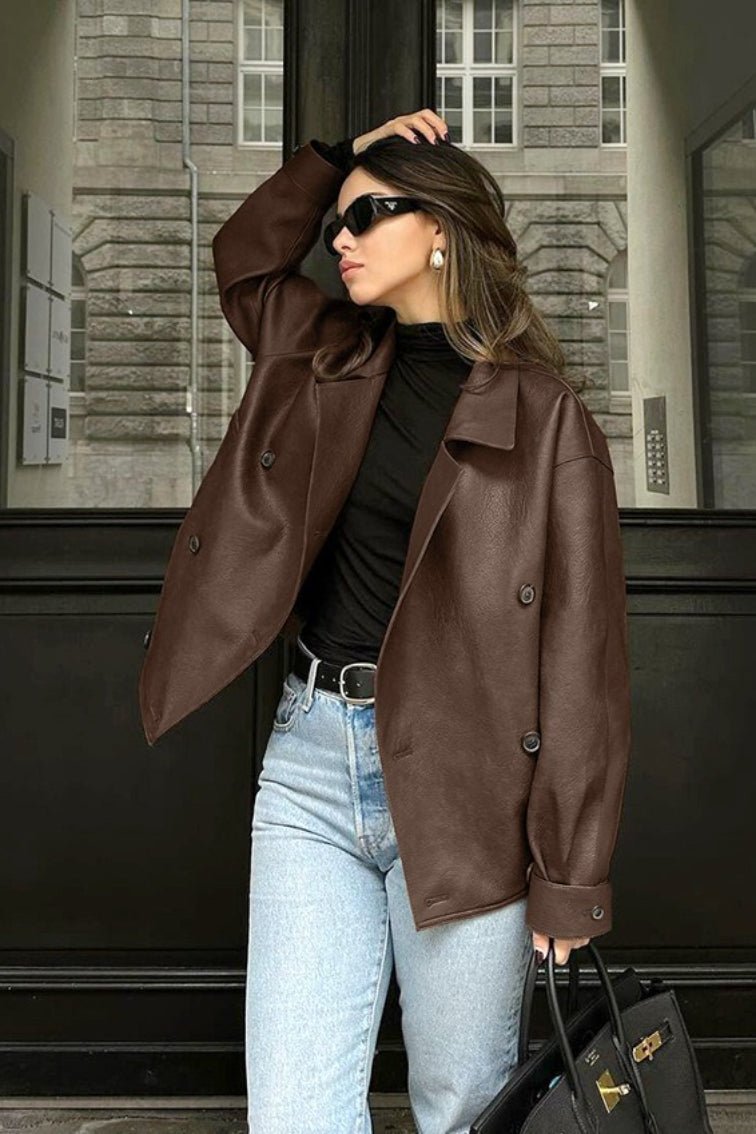 Women's Relaxed Button-Front Coat with Hood - photo 3