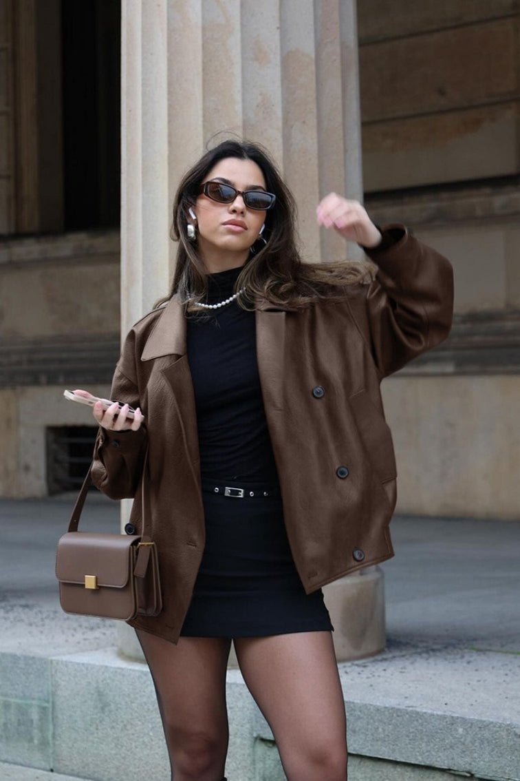 Women's Relaxed Button-Front Coat with Hood - photo 6
