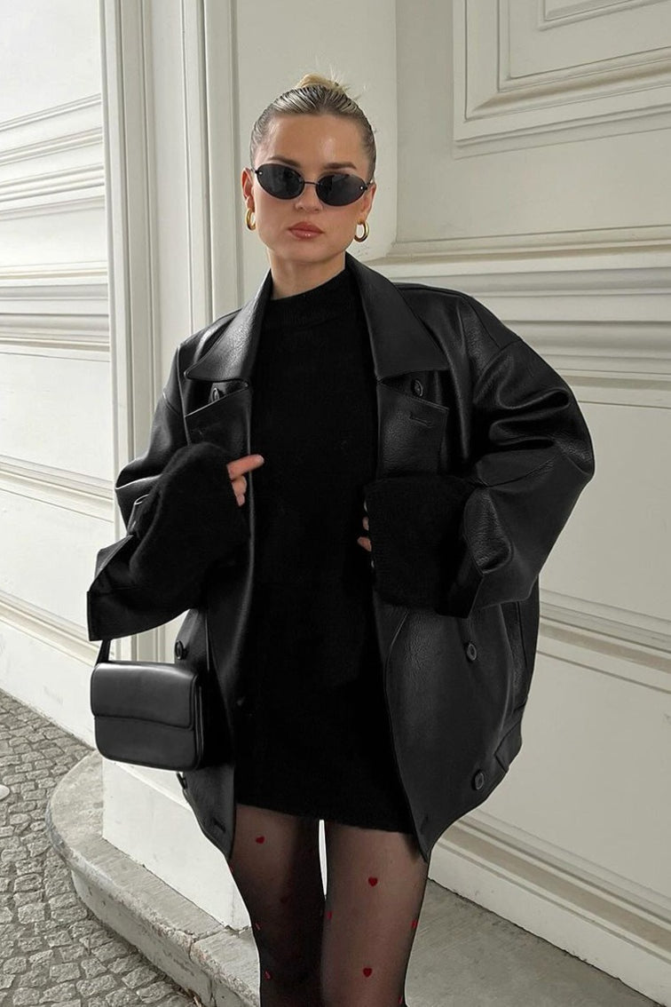 Women's Relaxed Button-Front Coat with Hood - photo 8