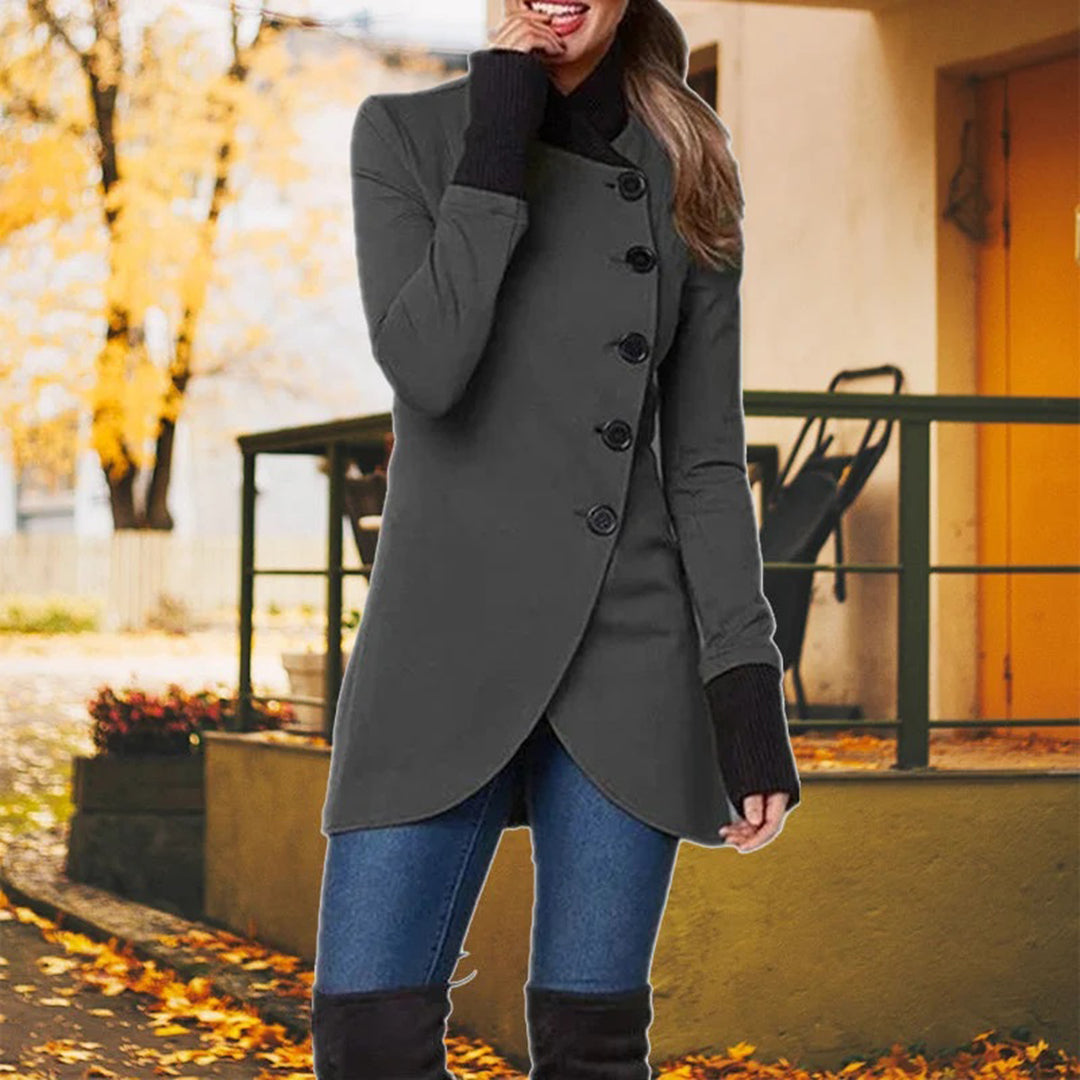 Women's Relaxed Button-Front Jacket with Hood - photo 1