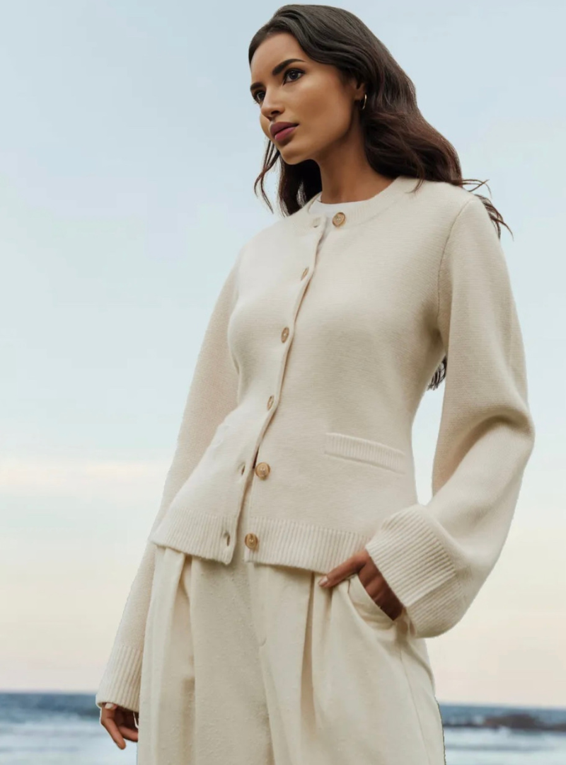 Women's Relaxed Cardigan with Button Front - photo 1