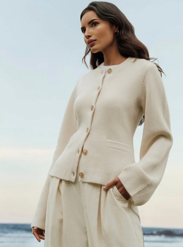 Women's Relaxed Cardigan with Button Front - photo 1