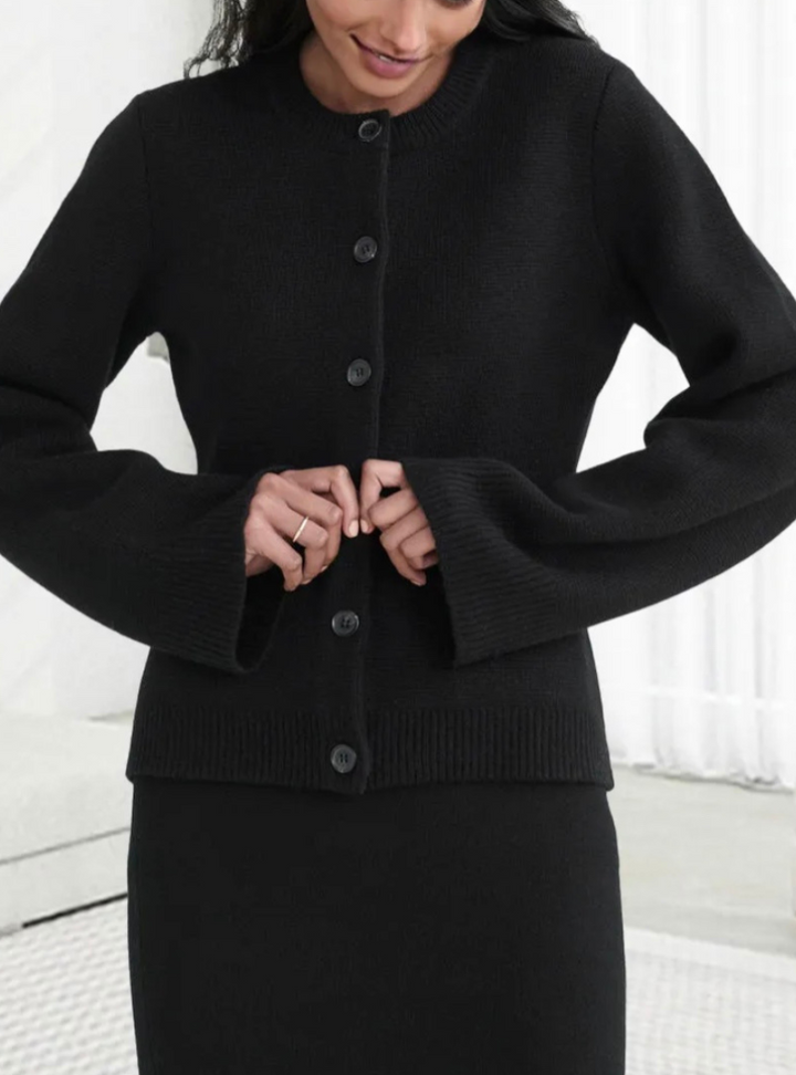 Women's Relaxed Cardigan with Button Front - photo 6