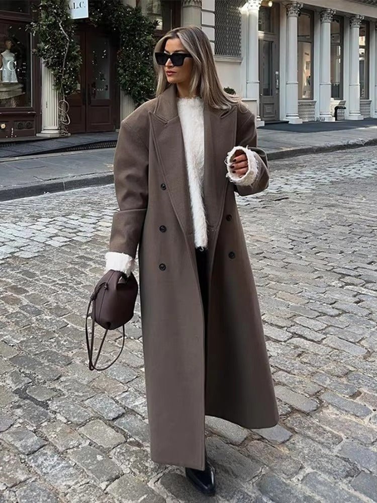 Women's Relaxed Coat in Brown - photo 1