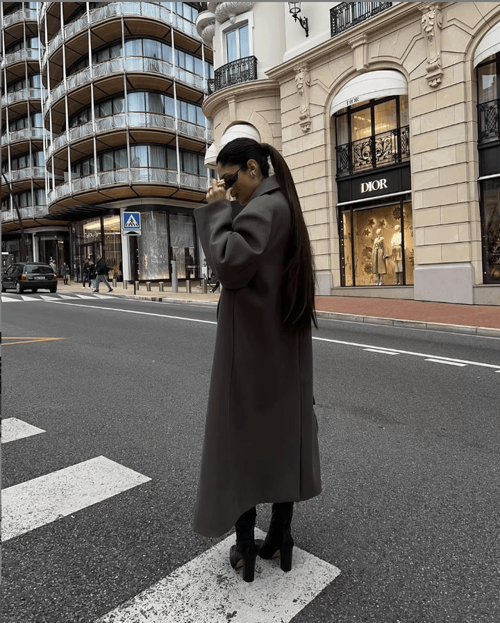 Women's Relaxed Coat in Brown - photo 11