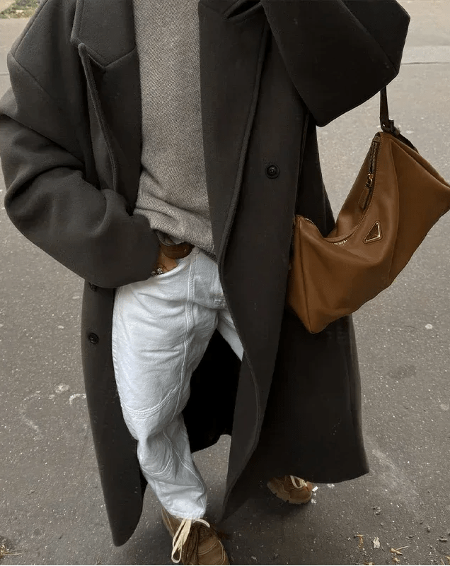 Women's Relaxed Coat in Brown - photo 9