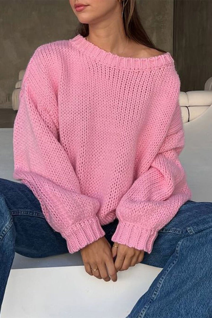 Women's Crew Neck Jumper with Drop Shoulders - photo 10