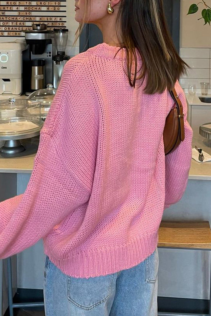 Women's Crew Neck Jumper with Drop Shoulders - photo 11