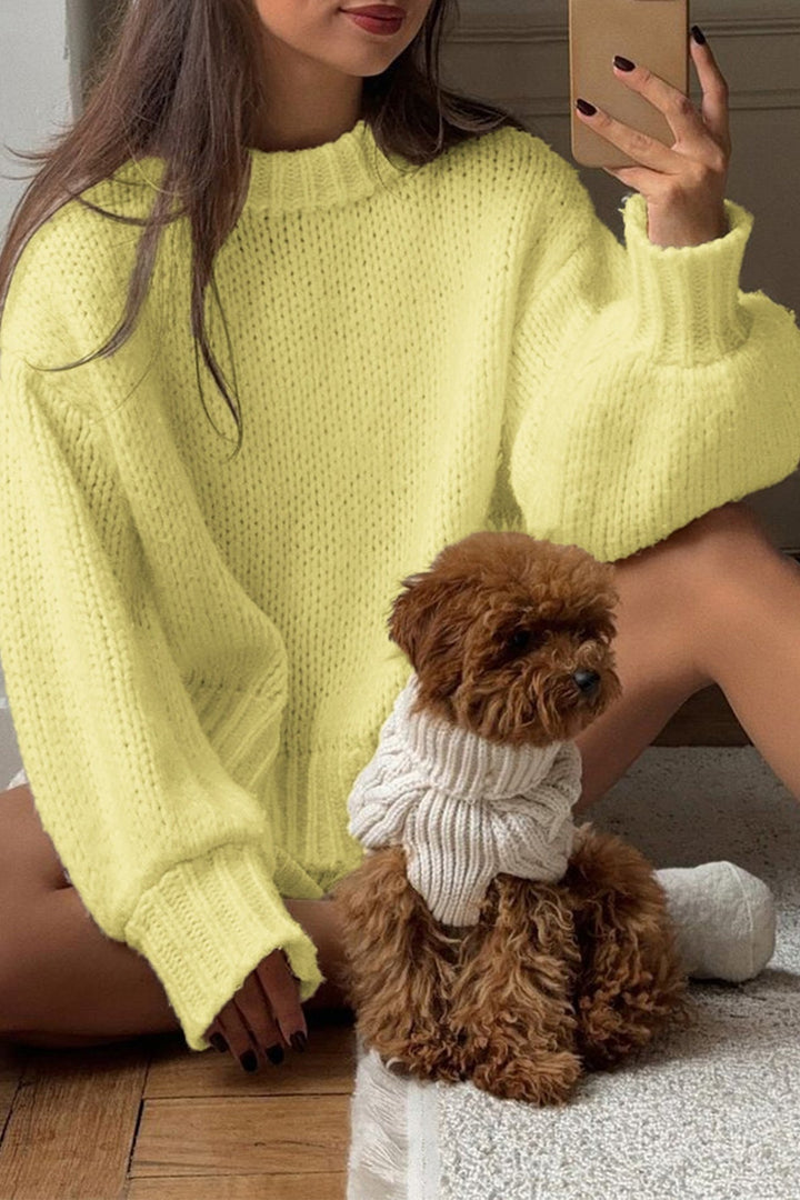 Women's Crew Neck Jumper with Drop Shoulders - photo 4
