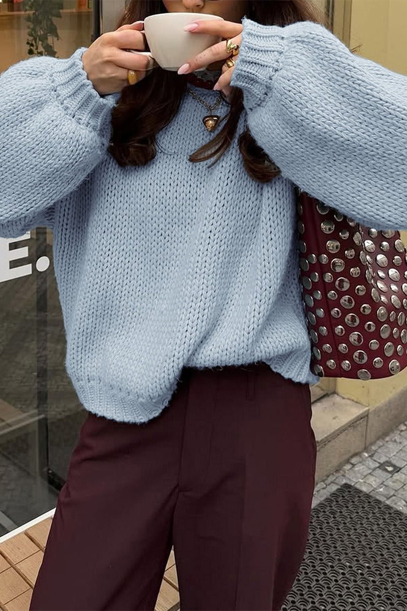 Women's Crew Neck Jumper with Drop Shoulders - photo 5