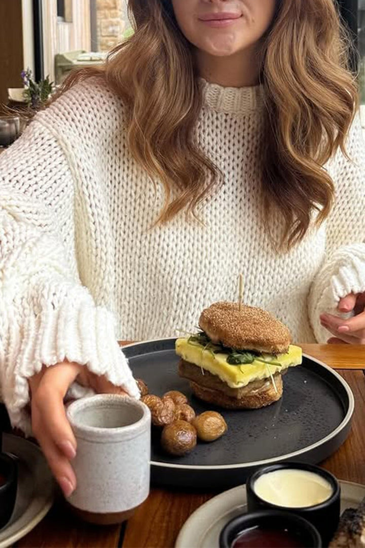 Women's Crew Neck Jumper with Drop Shoulders - photo 8