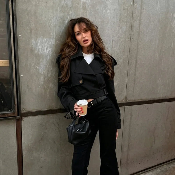 Women's Relaxed Collared Trench Coat - photo 2