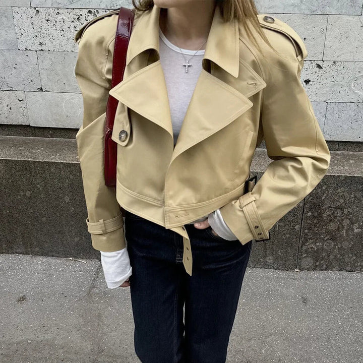 Women's Relaxed Collared Trench Coat - photo 3