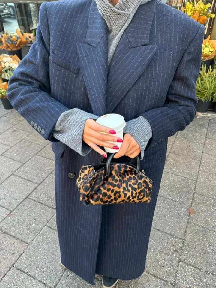 Women's Relaxed Double-Breasted Coat with Button Front - photo 1