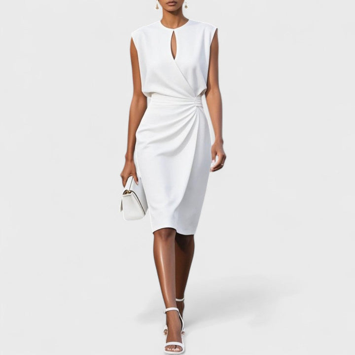 Women's Sleeveless Midi Dress with Keyhole Neckline - photo 10