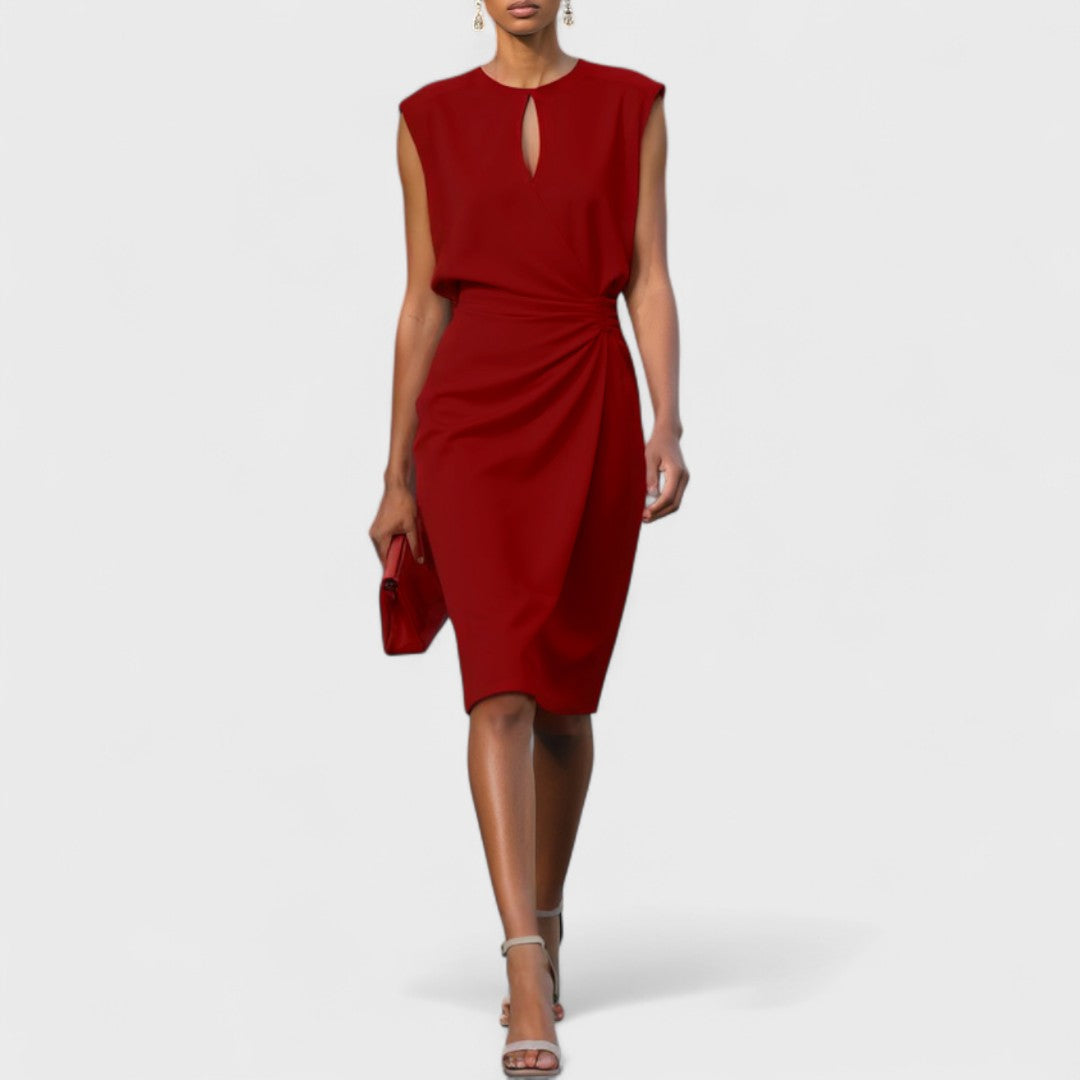 Women's Sleeveless Midi Dress with Keyhole Neckline - photo 13