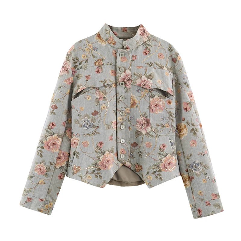 Women's Relaxed Jacket with Side Pockets and Long Sleeves - photo 2