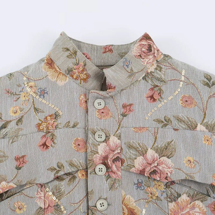 Women's Relaxed Jacket with Side Pockets and Long Sleeves - photo 3