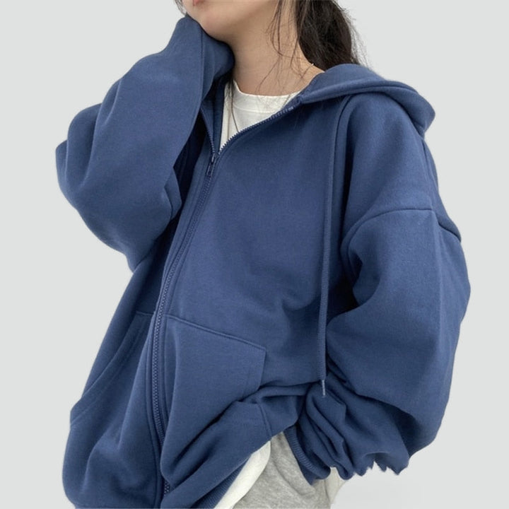 Women's Relaxed Zip-Front Hoodie - photo 10
