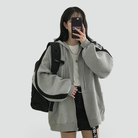 Women's Relaxed Zip-Front Hoodie - photo 11