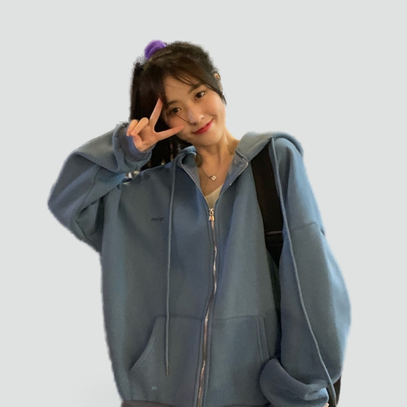 Women's Relaxed Zip-Front Hoodie - photo 6