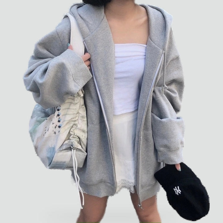 Women's Relaxed Zip-Front Hoodie - photo 8