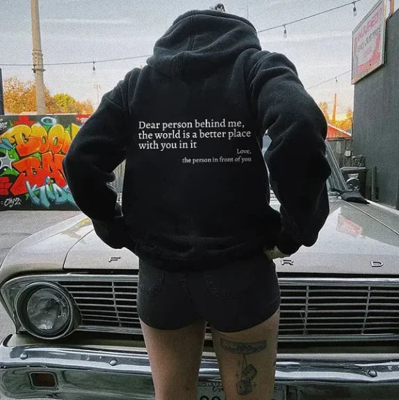 Women's Relaxed Hoodie with Drawstring - photo 2