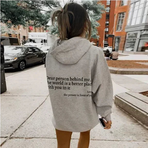 Women's Relaxed Hoodie with Drawstring - photo 3