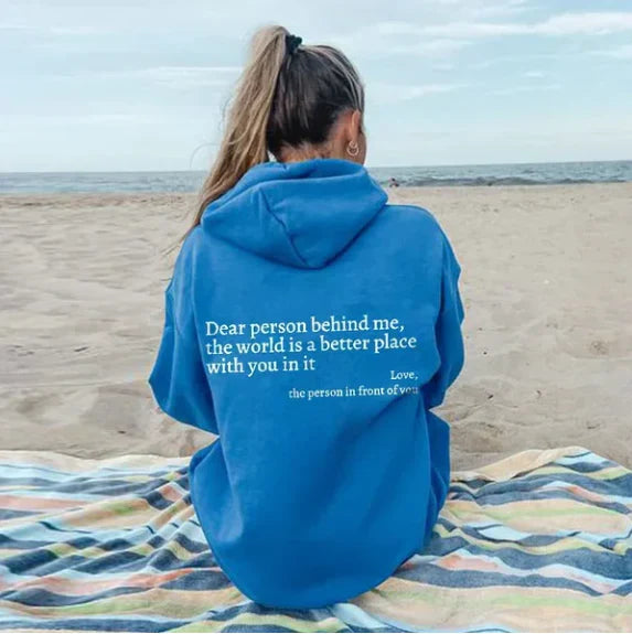 Women's Relaxed Hoodie with Drawstring - photo 6