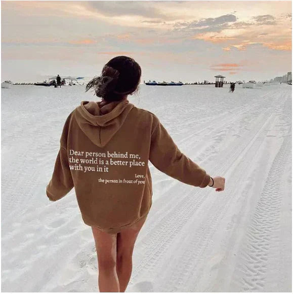 Women's Relaxed Hoodie with Drawstring - photo 7