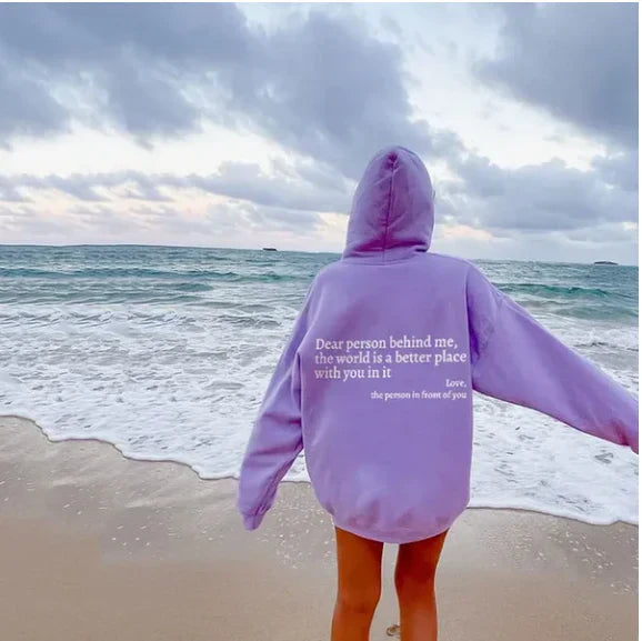 Women's Relaxed Hoodie with Drawstring - photo 8