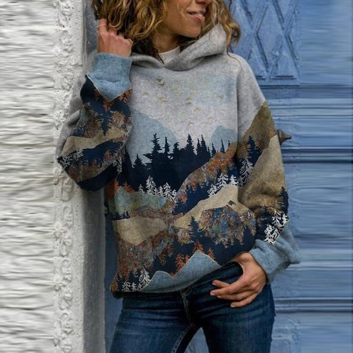 Women's Relaxed Hoodie with Long Sleeves - photo 1