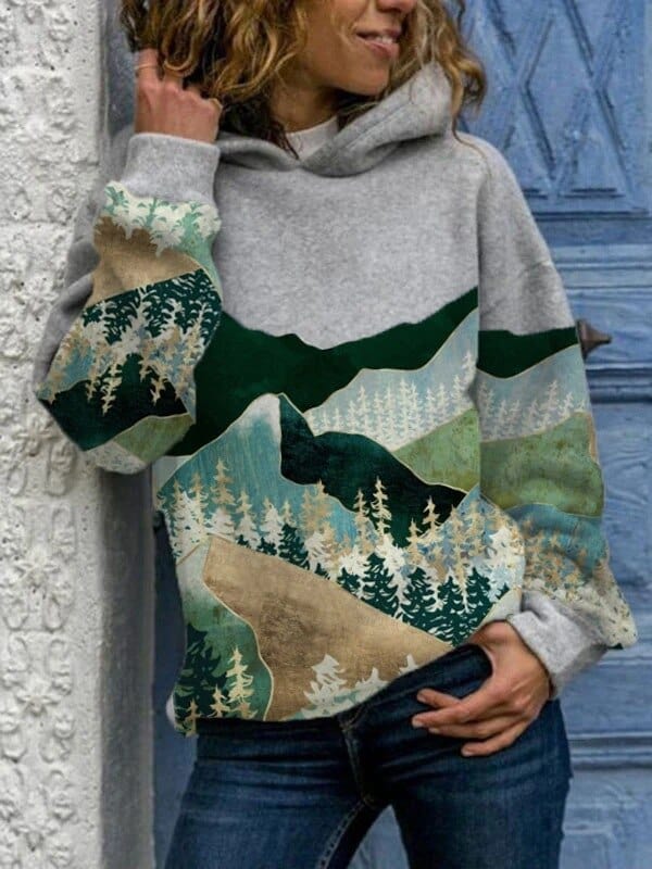 Women's Relaxed Hoodie with Long Sleeves - photo 2