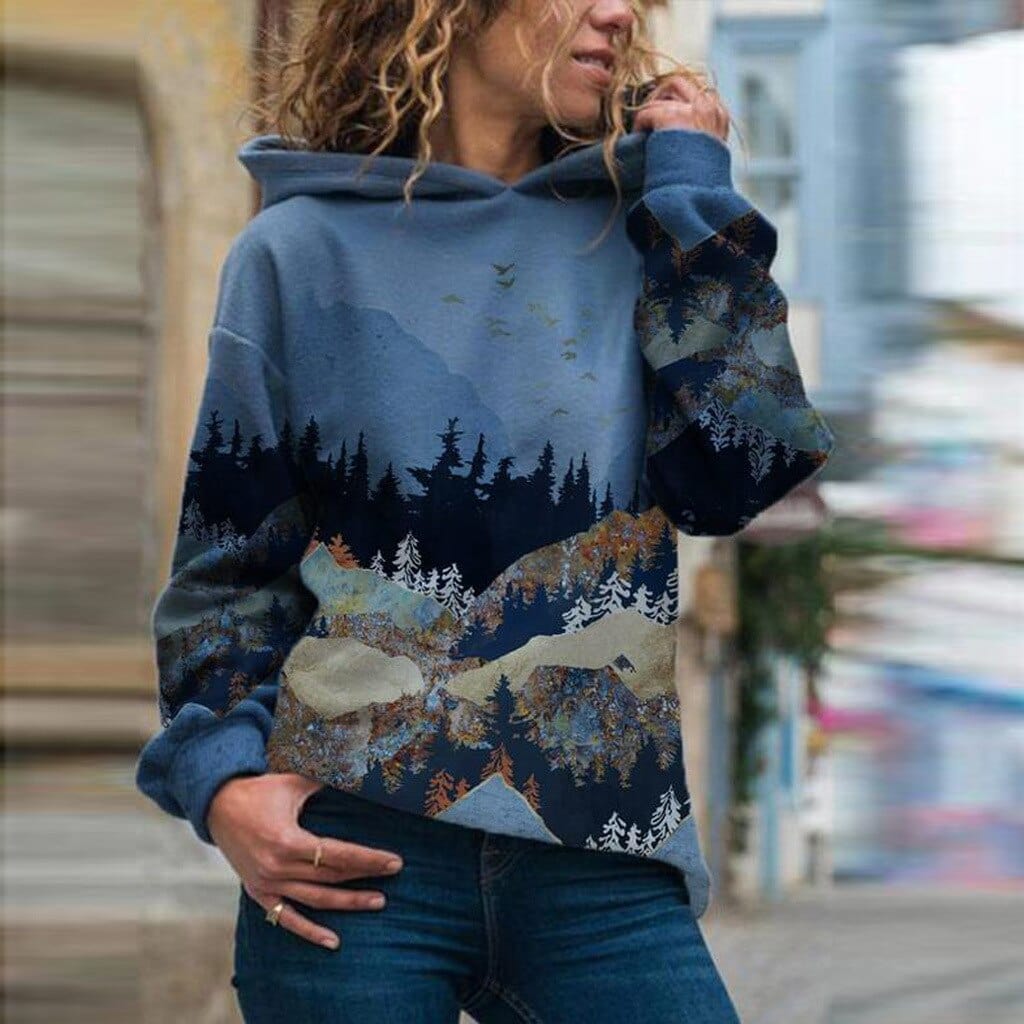 Women's Relaxed Hoodie with Long Sleeves - photo 5