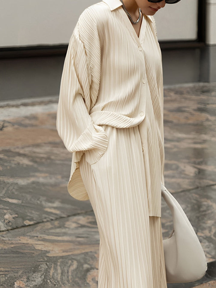 Women's Relaxed Pleated Two-Piece Set - photo 4