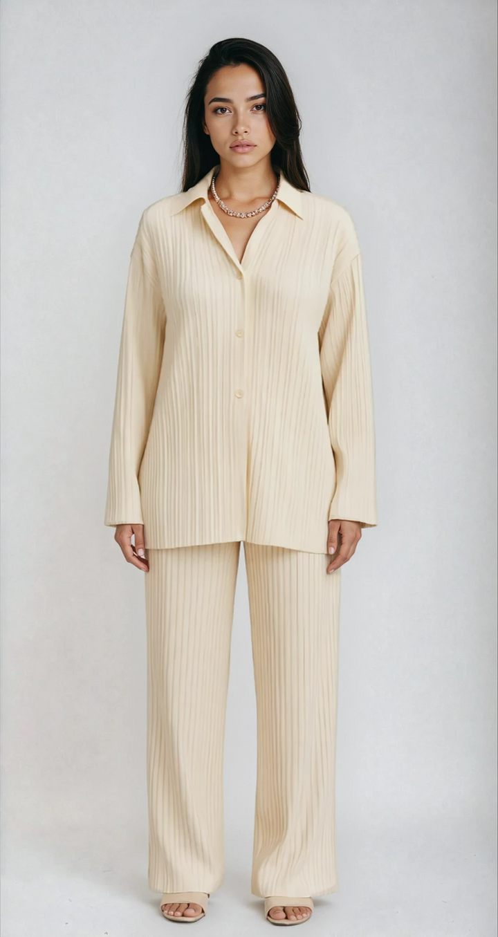 Women's Relaxed Pleated Two-Piece Set - photo 7