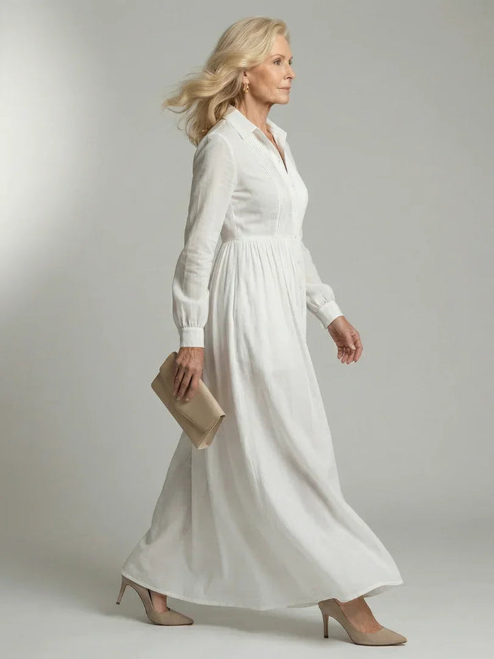Women's Relaxed Ruched Dress with Button Front - photo 2