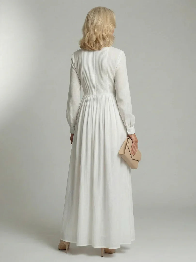 Women's Relaxed Ruched Dress with Button Front - photo 4