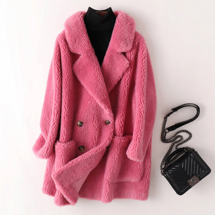 Women's Relaxed Shearling-Look Coat - photo 1