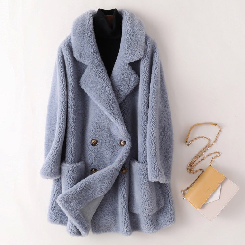 Women's Relaxed Shearling-Look Coat - photo 2
