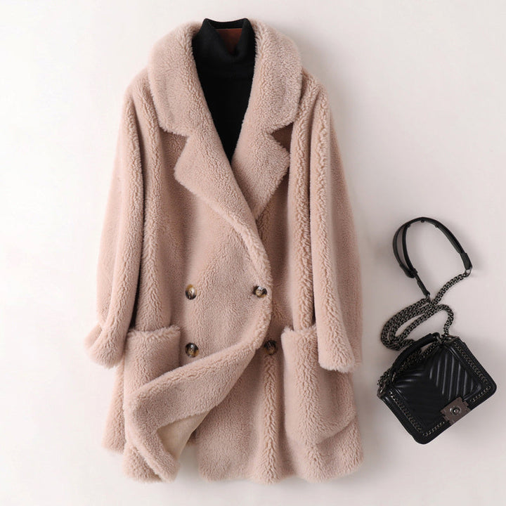 Women's Relaxed Shearling-Look Coat - photo 3