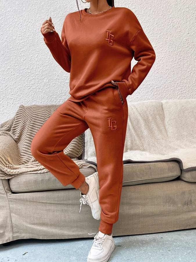 Women's Sweatshirt and Joggers Two-Piece Set - photo 2