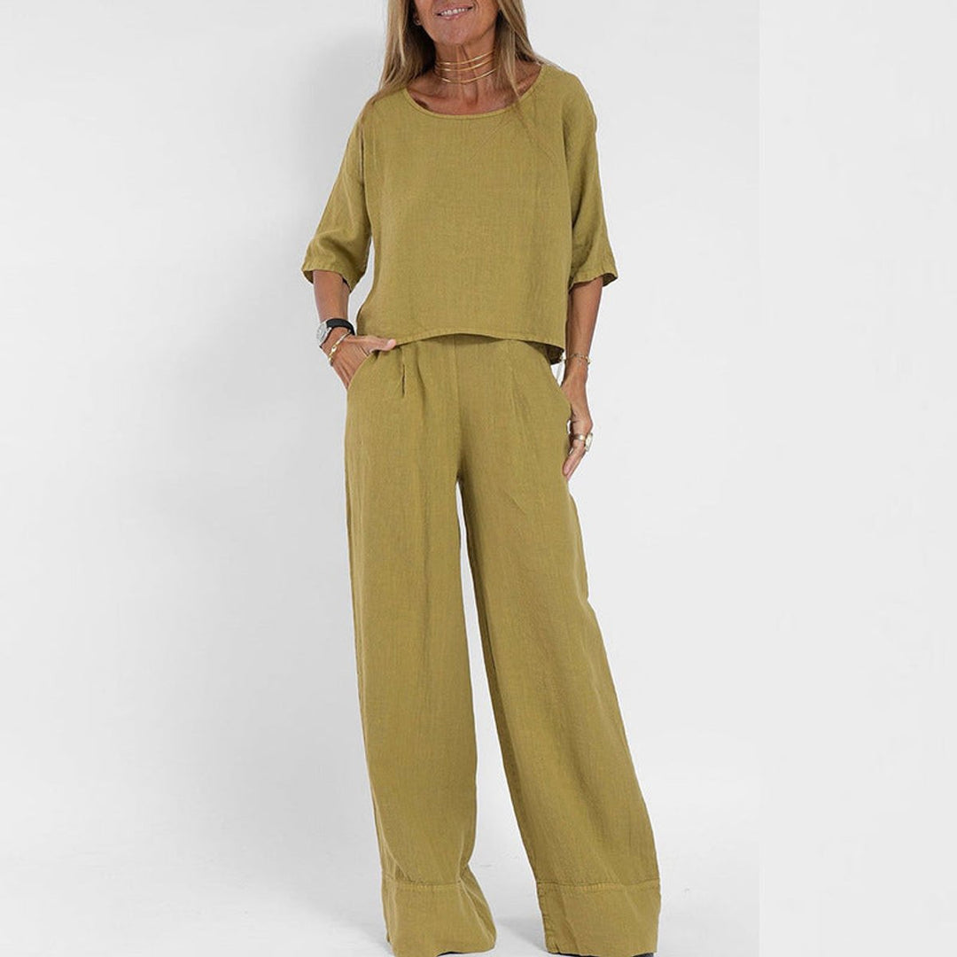 Women's Relaxed Wide-Leg Two-Piece Set - photo 2