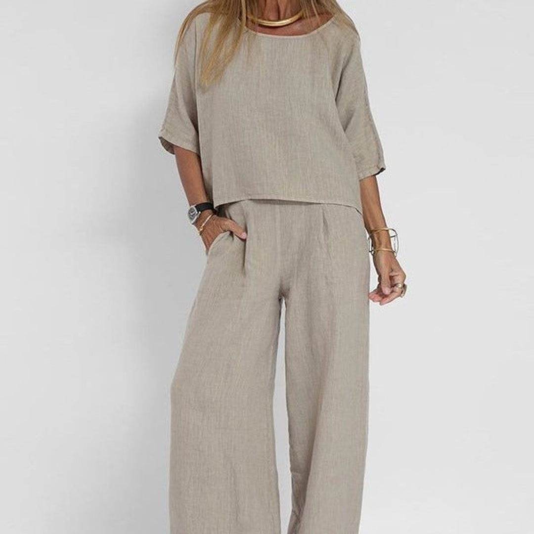 Women's Relaxed Wide-Leg Two-Piece Set - photo 6