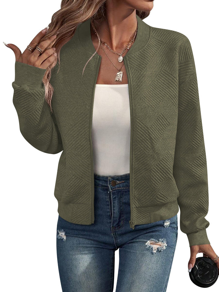 Women's Relaxed Zip-Front Bomber Jacket - photo 4