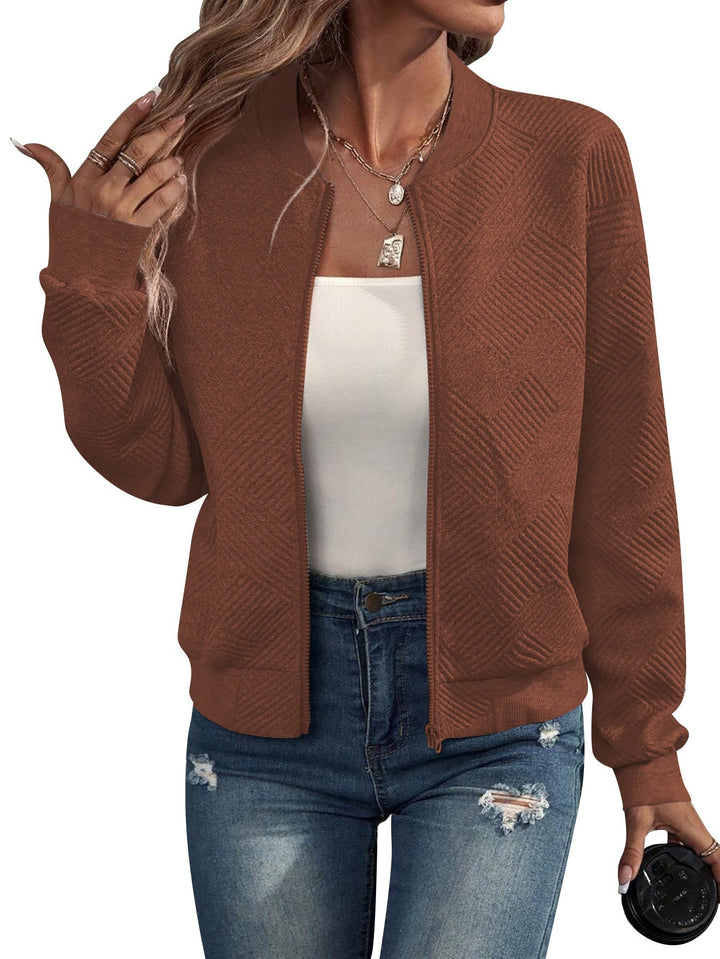 Women's Relaxed Zip-Front Bomber Jacket - photo 5