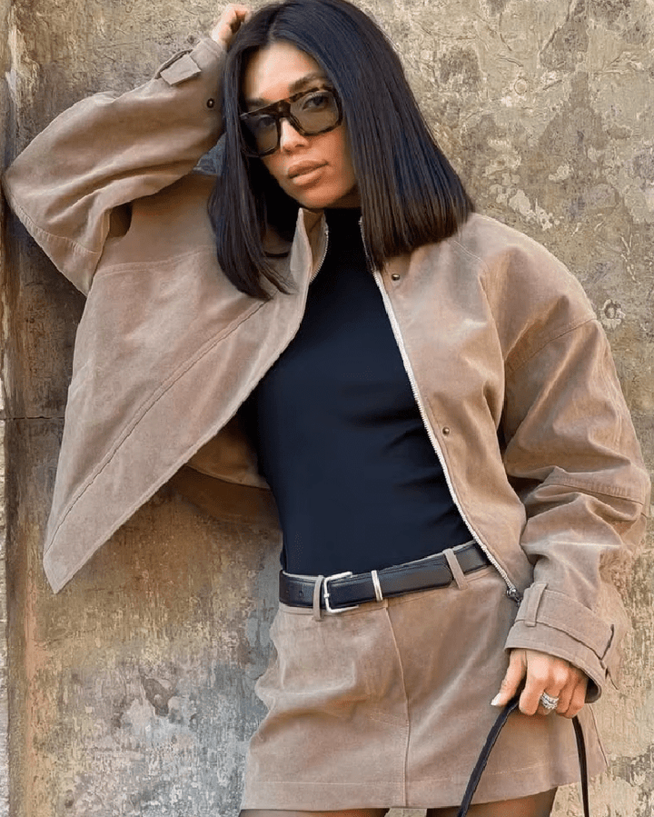 Women's Zip-Front Jacket with Collar and Chest Pockets - photo 4