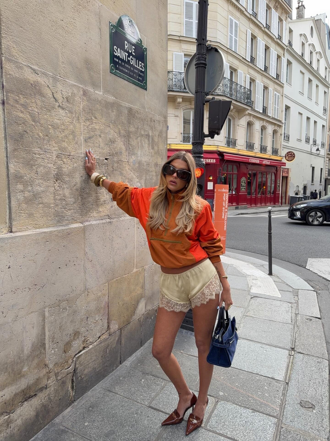 Women's Colour Block Windbreaker with Hood - photo 3