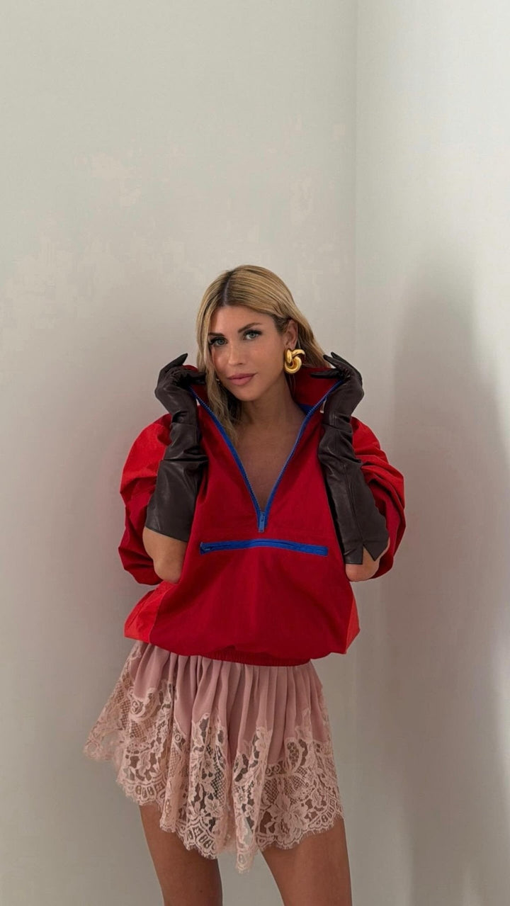 Women's Colour Block Windbreaker with Hood - photo 8